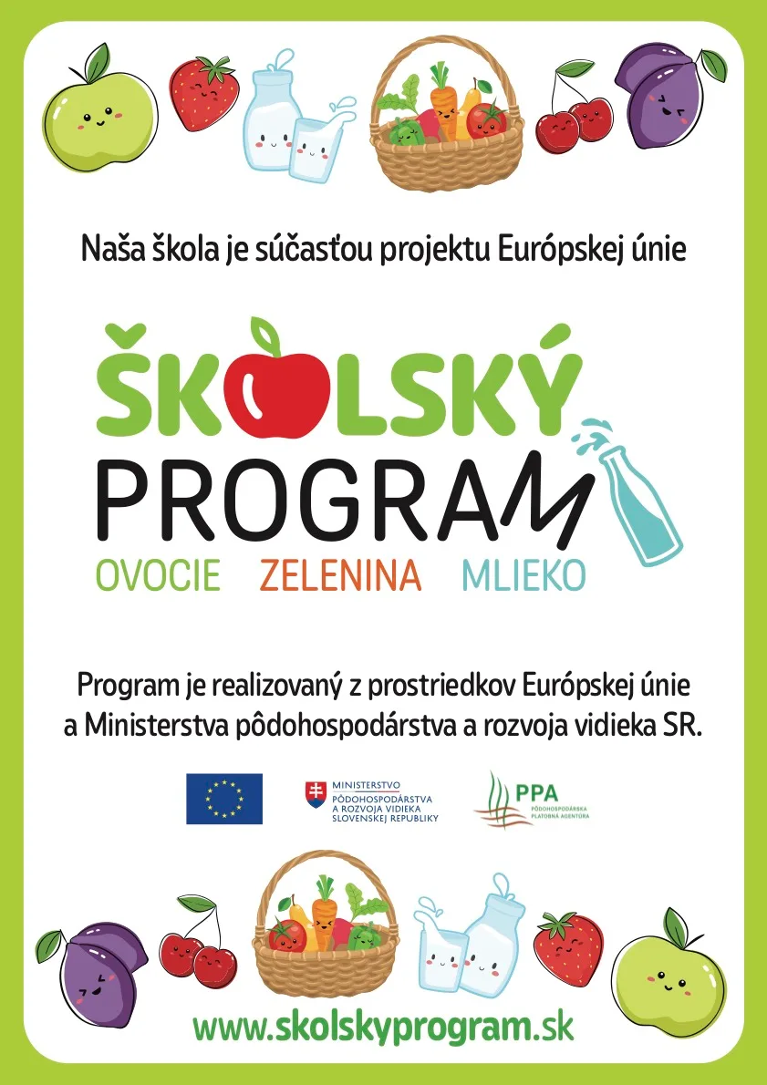 Školský program Mlieko